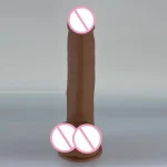 Factory Custom OEM 9 Inch Phallus Large Thick Caramel Masturbator Female Adult Make Love TPE Dildo - 图片 6