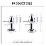 OEM Mini Gem Anal Plug Long Handle Stainless Steel Anal Stopper Sex Toys for Women and Men for Butt Play Juguetes Sexuales - 图片 6