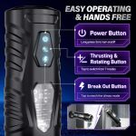 Automatic Male Masturbator 7 Thrusting 7 Rotating Modes Electric Penis Pump Visual Window Suction Base Sex Machine Vibration - 图片 6