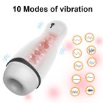Electric 10 Vibrating Modes Sexy Voice Men Adult Pocket Pussy Man Masturbation Stroker Sex Machine Attachment - 图片 6