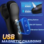 Portable Male Vibrator Sex Trainer Toy With 10 Double Head Bite Vibration Men's Training Stimulator for Masturbation Cups - 图片 6