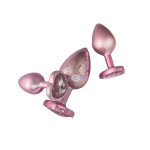 OEM 3-Piece Set Heart Shaped Base Crystal Diamond Anal Plug Trainer Anal Stimulation Jewelled Metal Butt Plug for Men Woman - 图片 6