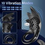Men's Vibrating Ring Electric Remote Control Sperm Locking Vibrating Penis Ring Male Cock Ring 10 Speed G-spot Vibrator - 图片 6
