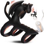 OEM AAV Clitoral Massage Stimulation Remote Control Dragon Monstor Penis Ring Vibrator - 图片 6