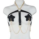 OEMNipple Leather Collar Punishment Breast Nipple Clip Couple Flirtatious Milk Mimi Clip Metal Bells Nipple Clamp SM Sex Product - 图片 6