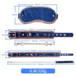 OEM 3PCS Bondage Kits PU Leather Restraint Set Fetish BDSM Gear Erotic Role Play Sex Toys for Couples SM Adult Cosplay Games - 图片 6