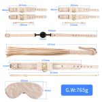 OEMExotic Sex BDSM 6 PCS for Adult Game Leather BDSM Sex Toy Kit Exotic Toy Couples Bondage Kit Handcuffs Whip Paddle Collar Set - 图片 6