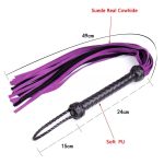 OEM Suede CowHide Leather High Quality Male Leather Bondage Leather Floggers Adults Sex Bdsm Spanking Floggers STOCK - 图片 6