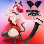 OEM Cosplay Bondage Gear Sexy Fox Tail Plush Ears Bell Neck Collar with Fox Features for Personalized Halloween Party Outfits - 图片 6