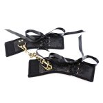 OEM SM Products Factory's Sexy Male Leather Bondage Gear Handcuffs Fetish BDSM Restraint Handcuffs - 图片 6