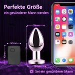 Wholesale Stainless Steel 10 Modes Vibrator Anal Plug Prostate Massagger Metal Vibrating Anal Plug with Remote - 图片 6