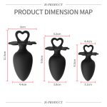 3pcs Set Anal Expander Masturbator Prostate Massager Silicone Butt Plug Black Anal Plugs Adult Toys for Couples - 图片 6