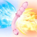 Double Ended Glass Anal Beads Butt Plug G-spot Bent Pleasure Wand for Female Male Masturbating - 图片 6