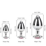 3Pcs/Set S M L Metal Anal Plug Stainless Butt Plug Fetish Adult Anal Sex Toys Heart Crystal Jewelry Anal Butt Plug for Men Woman - 图片 6