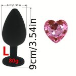 Pink Heart Shaped Masturbation Anal Glass Rod Massage Stick Supplies Female G-spot Female Adult Sexy Toys - 图片 6