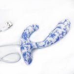 OEM Blue and White Porcelain Backyard Prostate Massager Female G Vibrator Masturbation Adult Sex Toys - 图片 6