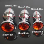 OEM Stainless Steel Metal Round Rhombus Diamond Pattern Anal Plug Anal Plug With Smooth Diamond Jewelry Butt Plug Butt Dilator - 图片 6