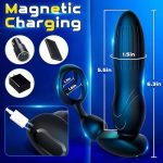 OEM APP Remote Control Thrusting Vibrating Anal Expansion Prostate Massager Anal Vibrator Butt Plug with Penis Rings Sex Toy - 图片 6