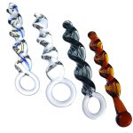 OEM G-spot Vagina Stimulator Training Enlarge Anus Adult Sex Toy Crystal Glass Threaded Anal Dildo Butt Plug for Men Women - 图片 6