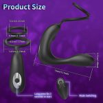 OEM 12-Mode Thrusting Cock Ring P Spot Massager Prostate Anal Vibrator with Remote Control Sex Toys for Men Women - 图片 6