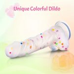 Jelly Transparent Liquid Silicone Phallus Simulation Female Masturbation Dildo Crystal Transparent Phallus Simulation Female - 图片 6