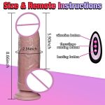 4 in 1 Remote Thrusting Vibrator Liquid Silicone Dildo Artificial Penis Realistic Licking Dildo Lifelike Dildo for Woman - 图片 6