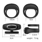 Rechargeable Remote Male Delay Ejaculation Adult Vibrating Penis Vibrating Cock Ring Sex Toys Male Sexy Toys for Men - 图片 6