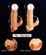 OEM Male Sex Long Time Double Vibration Silicon Penis Sleeve for Men - 图片 6