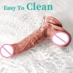 OEM Liquid Silicone Dildo Female Masturbator Realistic Dildo Soft Lifelike Dildo With Ball and Suction Cup Sex Toys for Couple - 图片 6
