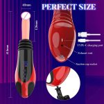 Heating Dildo Gun Machines Massage Stimulator Sex Toys Remote Control Automatic Thrusting Realistic Dildo Vibrator for Women Men - 图片 6