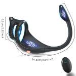 Pleasure Anal Penis Double Ring Vibrator Prostate Massager Vibrating Cock Ring Taint Stimulator for Male Masturbator - 图片 7