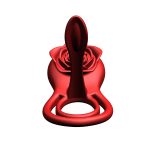 4 in 1 Orgasm Clitoral Stimulation Remote Control Vibrator Silicone Chargeable Cum Locking Masturbation Ring for Couples - 图片 7