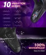 IPX7 Wearable Silicone Electric Stimulate Prostate Massager Vibrating Anal Butt Ejaculation Ring Vibrator for Adult Anal Toys - 图片 7