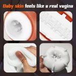 Male Masturbator Cup Crystal Open-Ended Stroker With Bump Balls Textu Vibrator Rotation Masturbating Device for Men - 图片 7