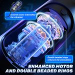 Automatic Double Beaded Rings Stimulation Vibrating Thrusting Male Masturbators Electric Stroker Sex Toys for Men Masturbating - 图片 7