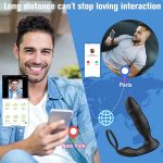 Male Prostate Massage Single Cock Ring Automatic Telescopic Vibrator Wireless APP Anal Butt Plug Stimulator Anal Masturbator - 图片 7
