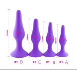 4 Pcs Silicone Anal Plugs Adult Toys Men and Women Prostate Stimulation Prostate Massager Anal Butt Plug - 图片 7