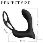 Wholesale Prostata Stimulator Silicone Male Prostate Massage Vibrator Anal Vibrator Butt Plug Delay Ejaculation Ring Toy - 图片 7