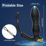 Dual Cock Ring Design Remote Control Telescopic Vibrating Male Butt Plug Anal Toys Men Thrusting Prostate Massager Anal Vibrator - 图片 7