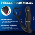 Wireless Remote Control Finger-Motion Wiggling Butt Plug Anal Vibrator Fingering Male Prostate Massager with Penis Cock Rings - 图片 7