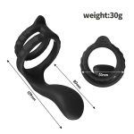 Sex Products Silicone Double Ring Locking Fine Ring Delay Lasting Couples Sharing Delay Ring for Men - 图片 7