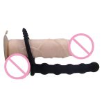 Wear Silicone Backyard Pull Bead Anal Plug Double Hole Ring Lock Butt Plugs for Men and Women - 图片 7