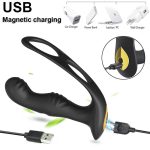 Male Prostate Massage Remote Anal Vibrator 10 Speeds Delay Ejaculation Ring Testis Stimulate Anus Plug Butt Adult Sex Toys 18+ - 图片 7