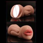 3D Realistic Vagina Masturbator Oral Mouth Aircraft Cup Pocket Pussy Intimate Deep Throat Double Hole Sex Toy for Men - 图片 7