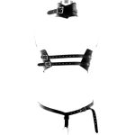 OEM Sexy Lingerie Fetish SM Leather Bra With Collar Restraint Chest Waist Bondage Harness Breast Flirting Sex Toys for Women - 图片 7