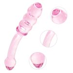 Double Ended Glass Anal Beads Butt Plug G-spot Bent Pleasure Wand for Female Male Masturbating - 图片 7