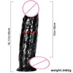 Huge Black Dildo With Suction Cup Perfect for Anal Play Female Masturbation and Gay Couples Adult Sex Toy for Men Women - 图片 7