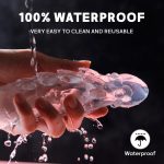 Men Sex Toy Penis Enlargement Big Cock Sleeve Dildo Condom Transparent Reusable Male Dragon Vibrating Penis Extender Sleeve - 图片 7