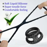 Professional Supplier Penis Ring Cock Rings for Men Delay Ejaculation Elastic Sex Toys Cock Ring - 图片 7