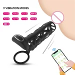 Low Price Sex Toys for Mans Lock Ring App Control Pneis Extended Silicone Cover Reusable Sex Toy - 图片 7